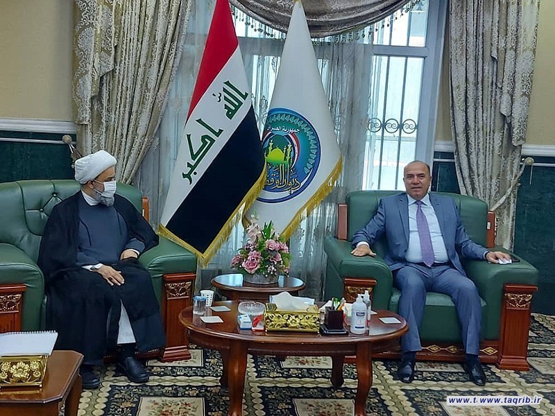 دیدار دبیرکل مجمع تقریب با رئیس دیوان وقف سنی عراق سعد حمید کمبش