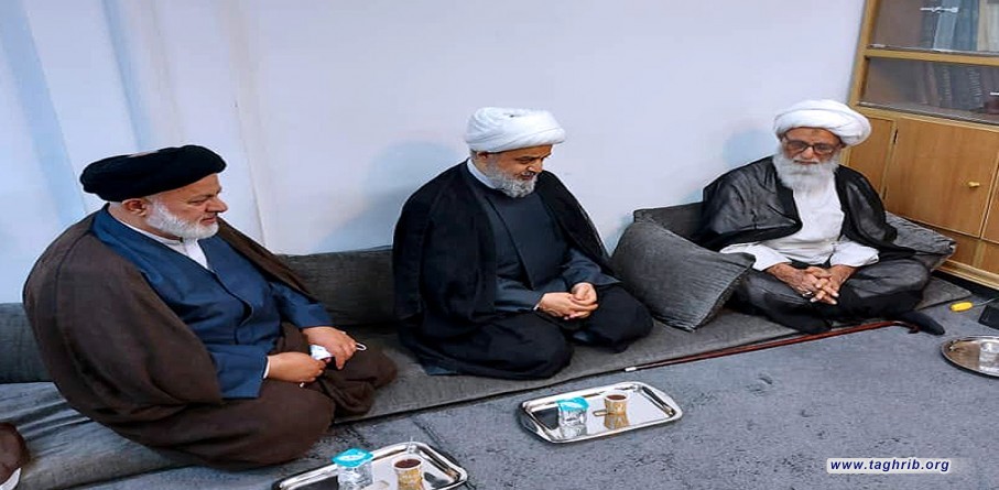 الأمين العام الدكتور شهرياري يلتقي المرجع الديني آية الله العظمى الشيخ بشير النجفي في النجف الأشرف