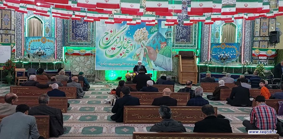 لقاء الأمين العام الدكتور حميد شهرياري مع ممثل ولي الفقيه في مدينة ورامين وإلقاء كلمة في مسجد الجامع بالمدينة